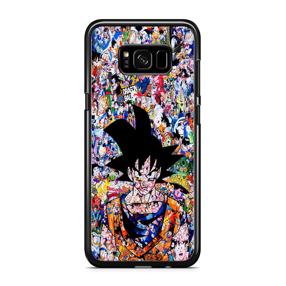 Dragon Ball Z Sticker Bomb Samsung Galaxy S8 Case-Rubber / Black (2D Case)-Xtracase