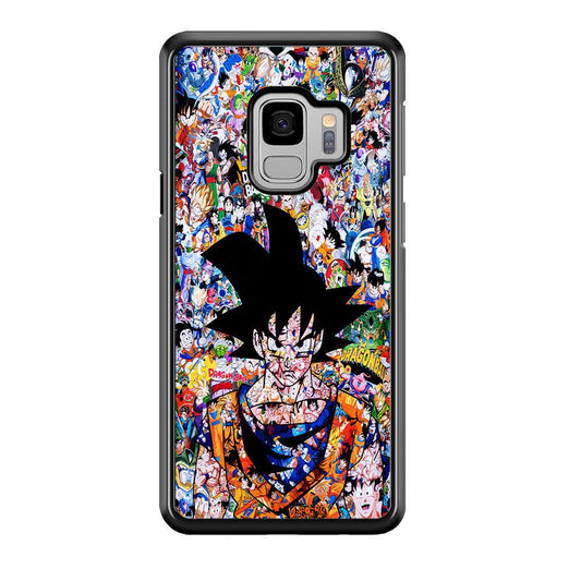 Dragon Ball Z Sticker Bomb Samsung Galaxy S9 Case-Rubber / Black (2D Case)-Xtracase