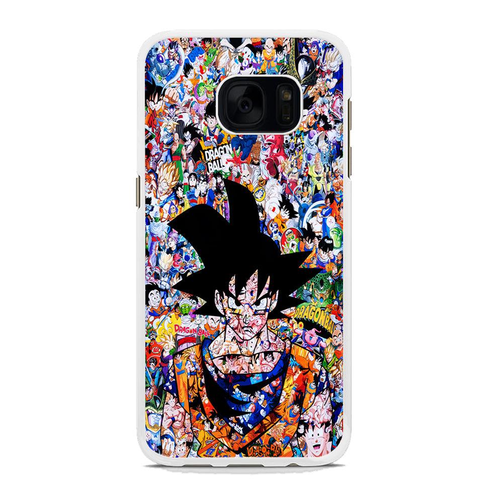 Dragon Ball Z Sticker Bomb Samsung Galaxy S7 Edge Case-Rubber / White (2D Case)-Xtracase