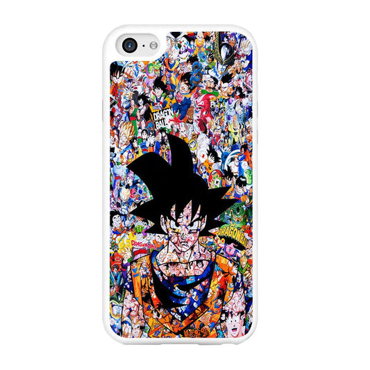 Dragon Ball Z Sticker Bomb iPhone 6 | 6s Case-Rubber / White (2D Case)-Xtracase