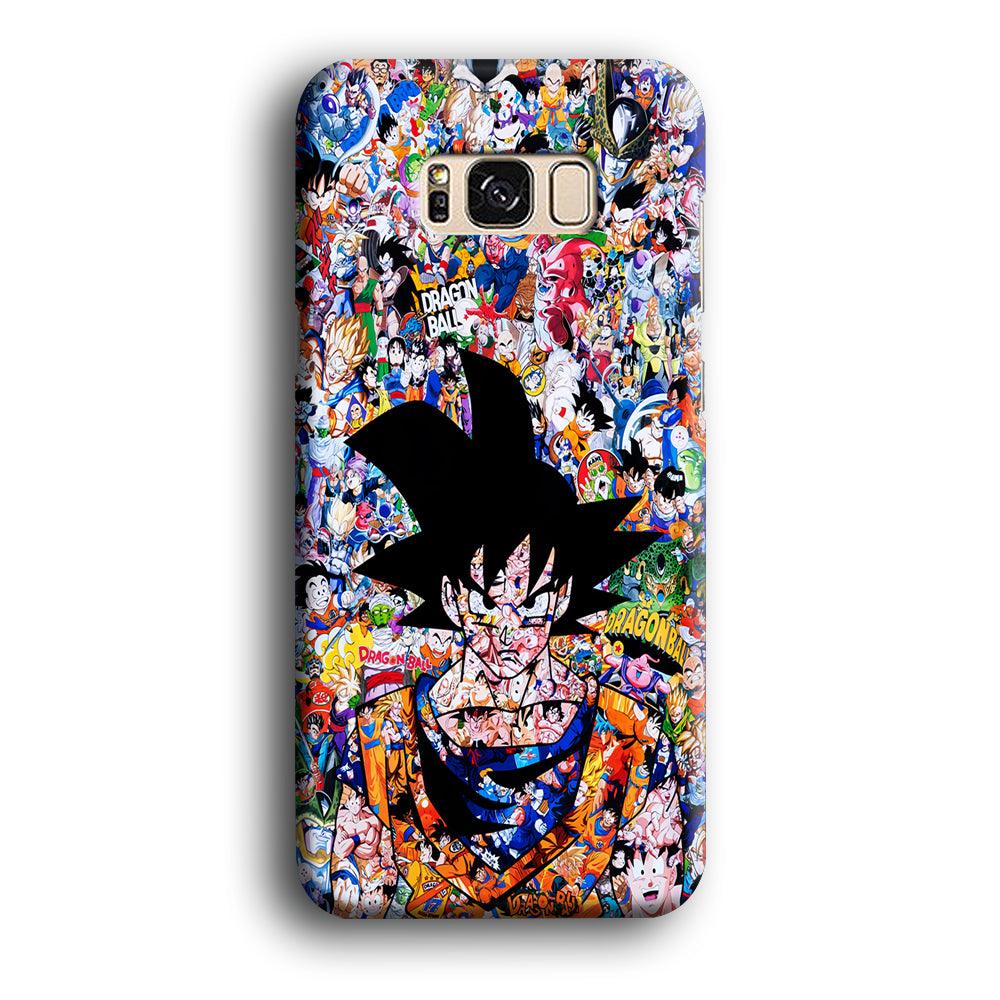 Dragon Ball Z Sticker Bomb Samsung Galaxy S8 Case-Plastic / Full Wrap (3D Case)-Xtracase