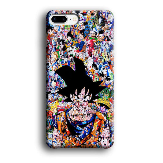 Dragon Ball Z Sticker Bomb iPhone 8 Plus Case-Plastic / Full Wrap (3D Case)-Xtracase