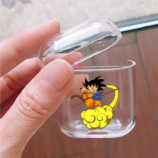 Dragon Ball Goku on Nimbus Cloud  Hard Plastic Protective Clear Case Cover For Apple Airpods