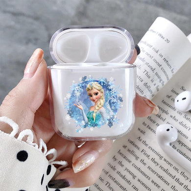 Elsa Frozen Hard Plastic Protective Clear Case Cover For Apple Airpods