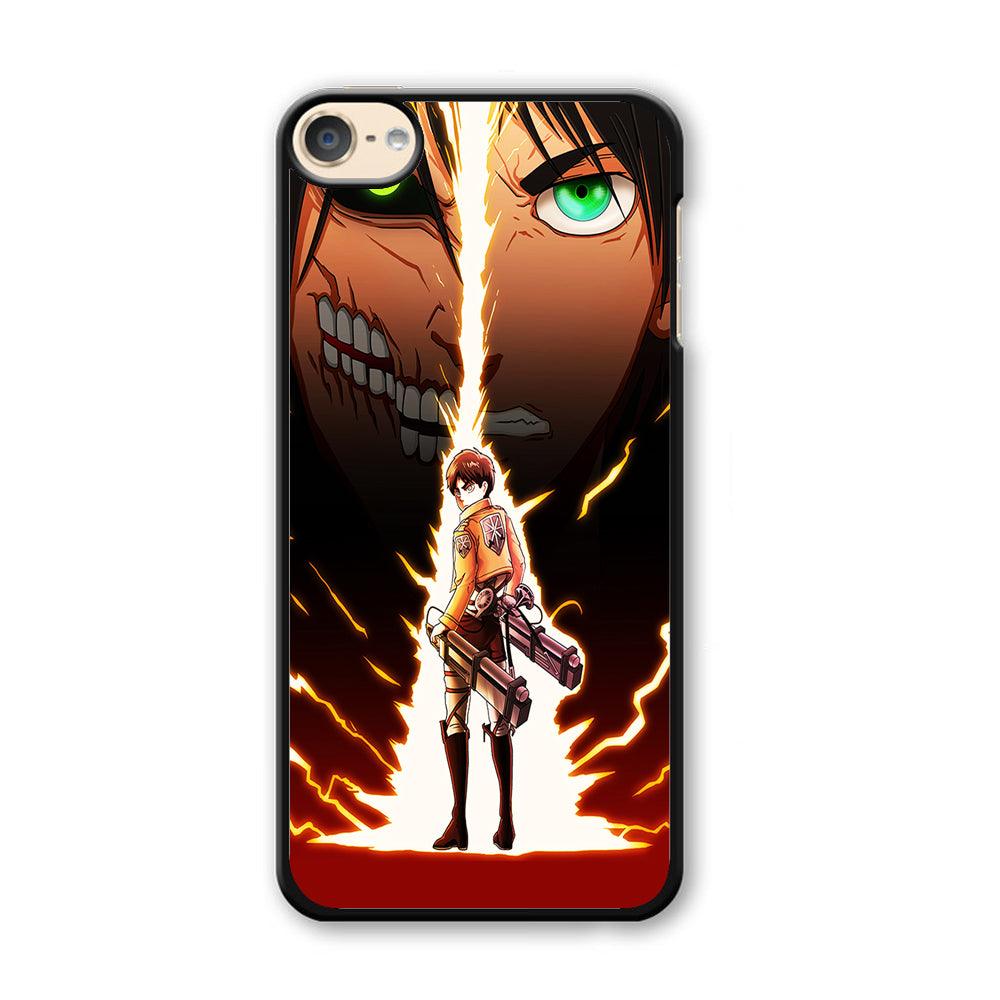 Eren Jeager Titan Shifter iPod Touch 6 Case-Plastic / White (2D Case)-Xtracase