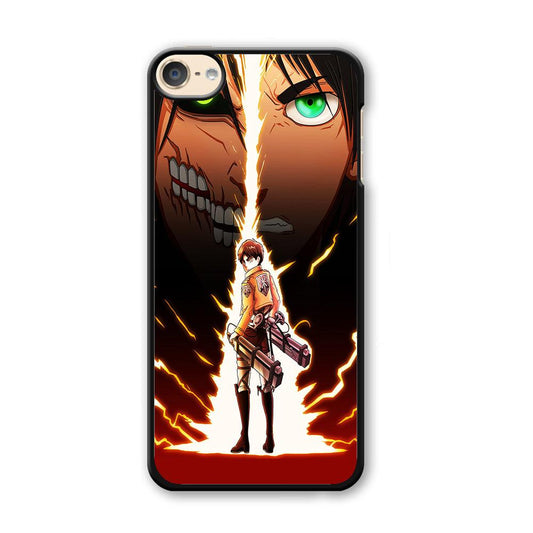 Eren Jeager Titan Shifter iPod Touch 6 Case-Plastic / White (2D Case)-Xtracase
