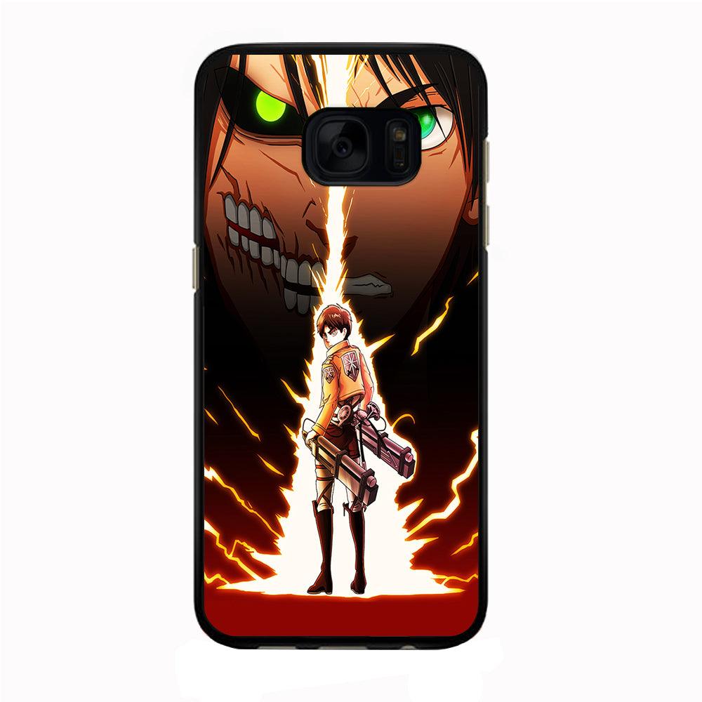 Eren Jeager Titan Shifter Samsung Galaxy S7 Edge Case-Rubber / Black (2D Case)-Xtracase