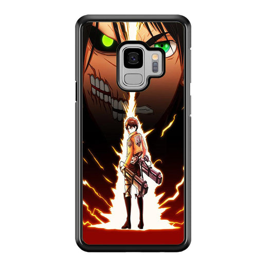 Eren Jeager Titan Shifter Samsung Galaxy S9 Case-Rubber / Black (2D Case)-Xtracase