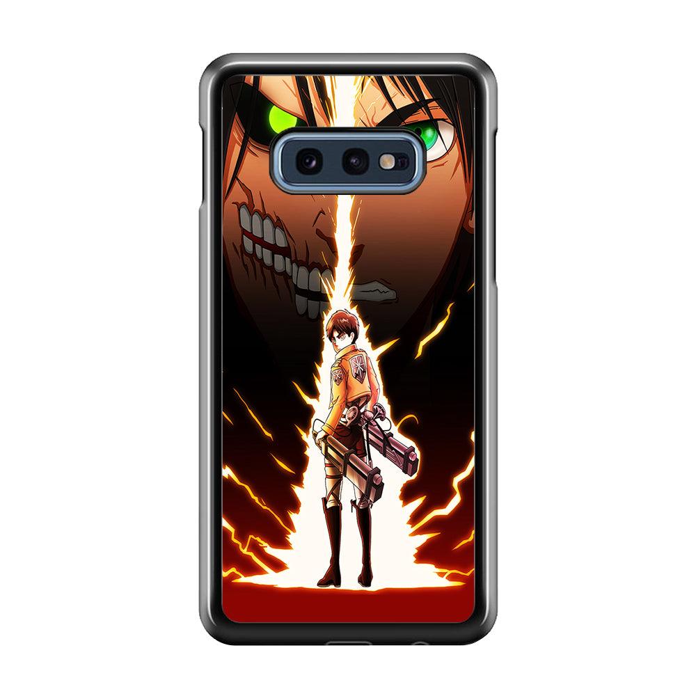 Eren Jeager Titan Shifter Samsung Galaxy S10E Case-Rubber / Black (2D Case)-Xtracase
