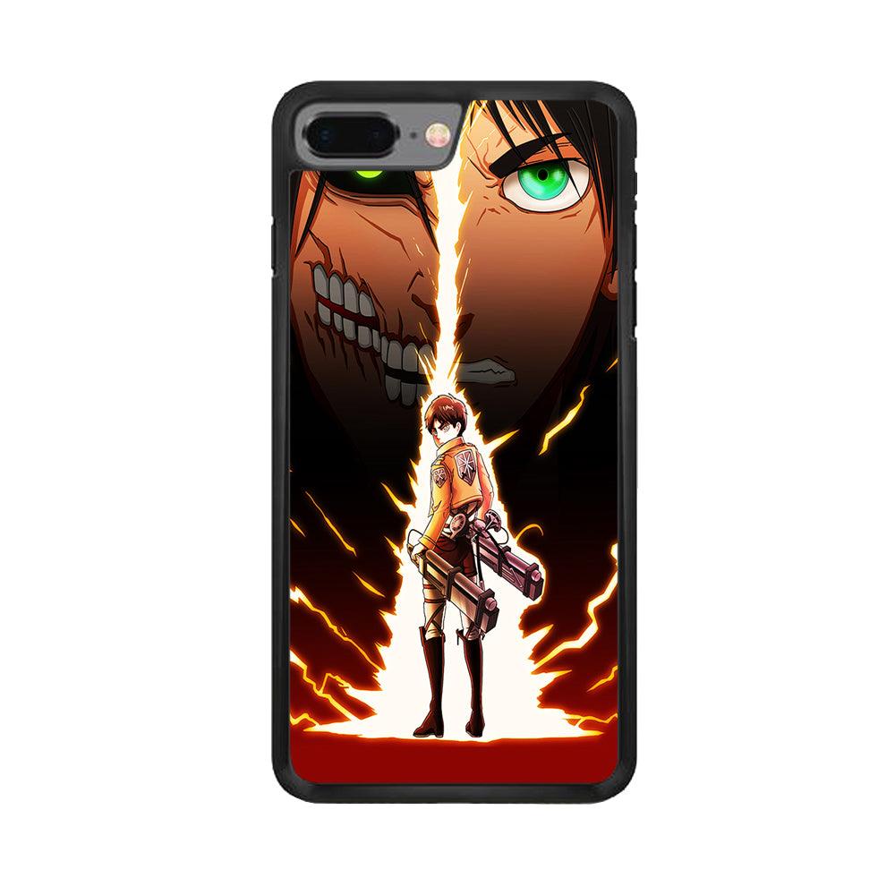 Eren Jeager Titan Shifter iPhone 7 Plus Case-Rubber / Black (2D Case)-Xtracase