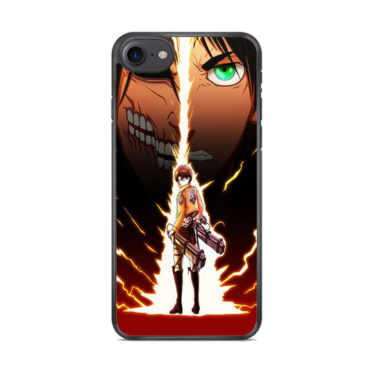 Eren Jeager Titan Shifter iPhone 7 Case-Rubber / Black (2D Case)-Xtracase