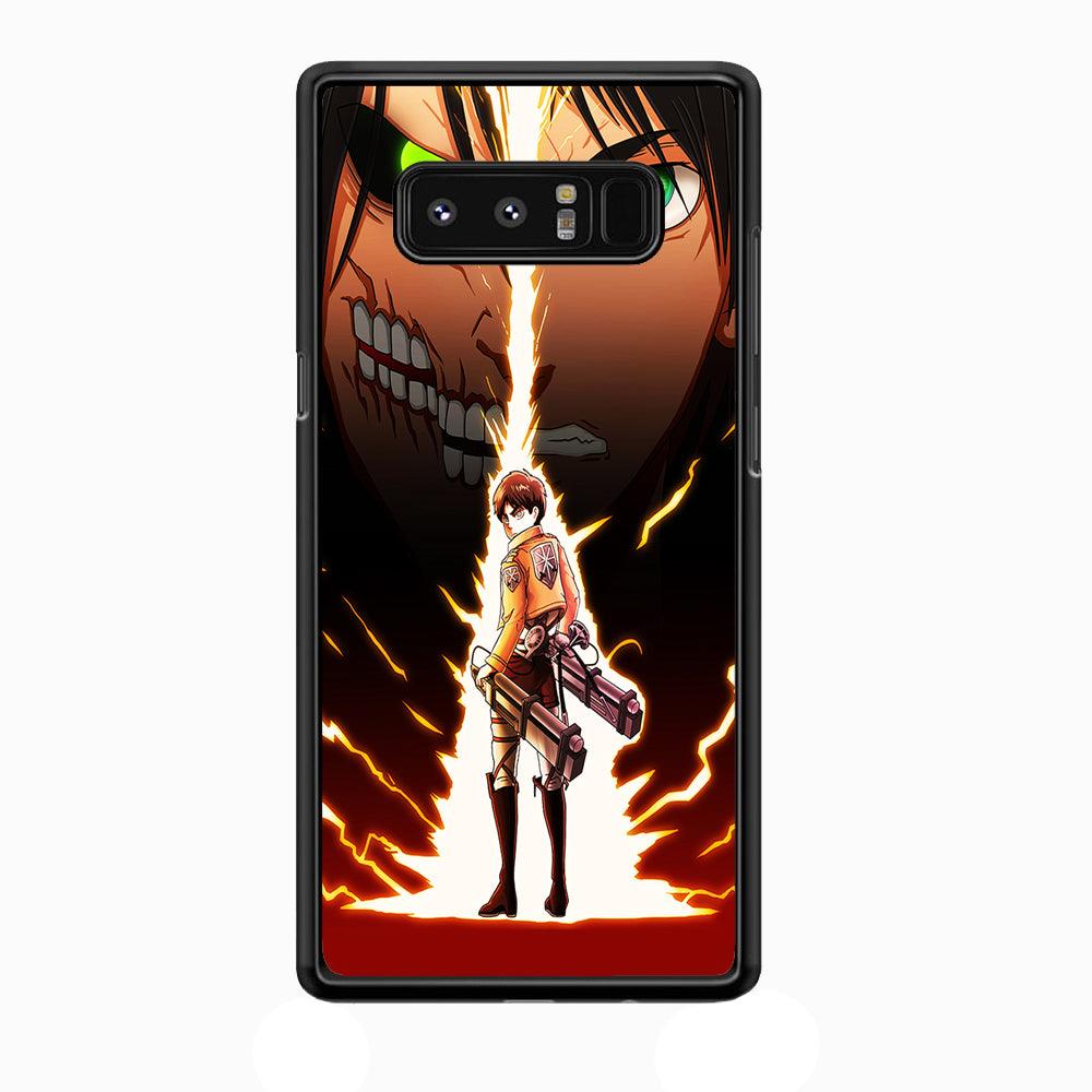 Eren Jeager Titan Shifter Samsung Galaxy Note 8 Case-Rubber / Black (2D Case)-Xtracase
