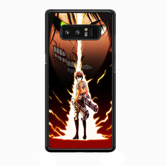 Eren Jeager Titan Shifter Samsung Galaxy Note 8 Case-Rubber / Black (2D Case)-Xtracase