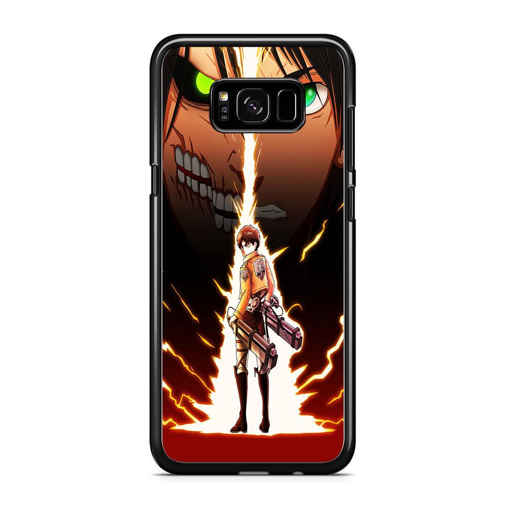 Eren Jeager Titan Shifter Samsung Galaxy S8 Case-Rubber / Black (2D Case)-Xtracase