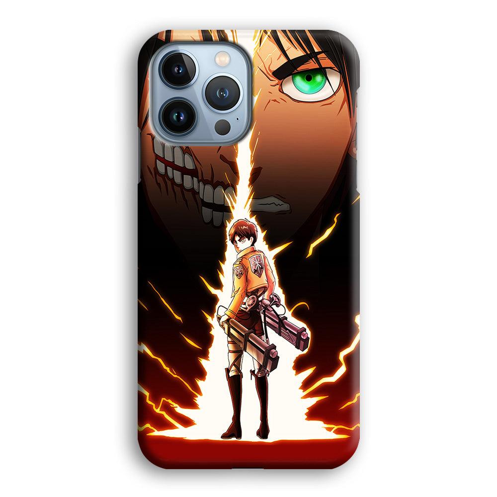 Eren Jeager Titan Shifter iPhone 13 Pro Max Case-Plastic / Full Wrap (3D Case)-Xtracase