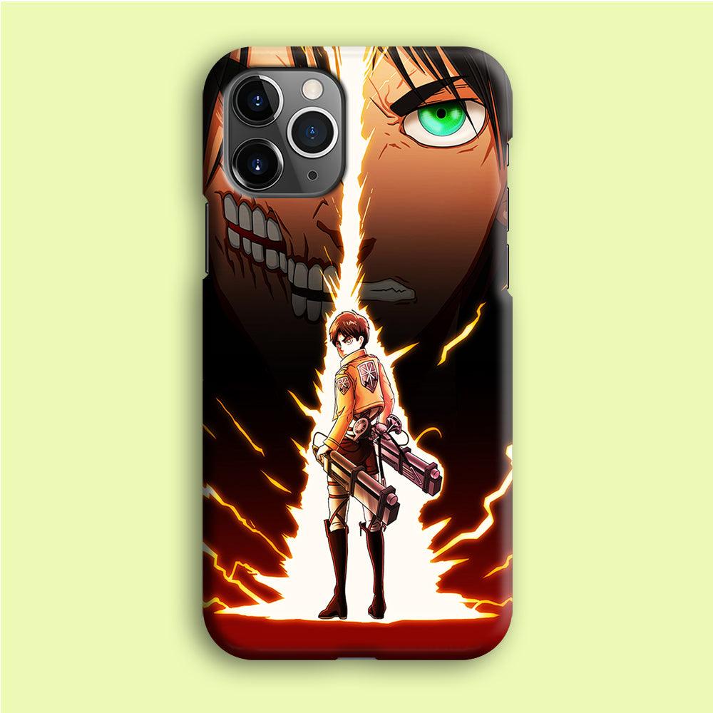 Eren Jeager Titan Shifter iPhone 12 Pro Max Case-Plastic / Full Wrap (3D Case)-Xtracase