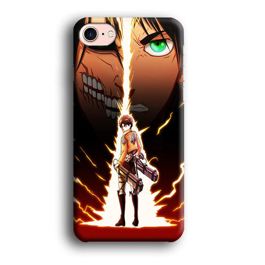 Eren Jeager Titan Shifter iPhone SE 2020 Case-Plastic / Full Wrap (3D Case)-Xtracase