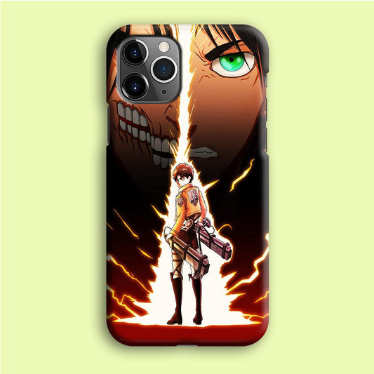 Eren Jeager Titan Shifter iPhone 12 Pro Case-Plastic / Full Wrap (3D Case)-Xtracase