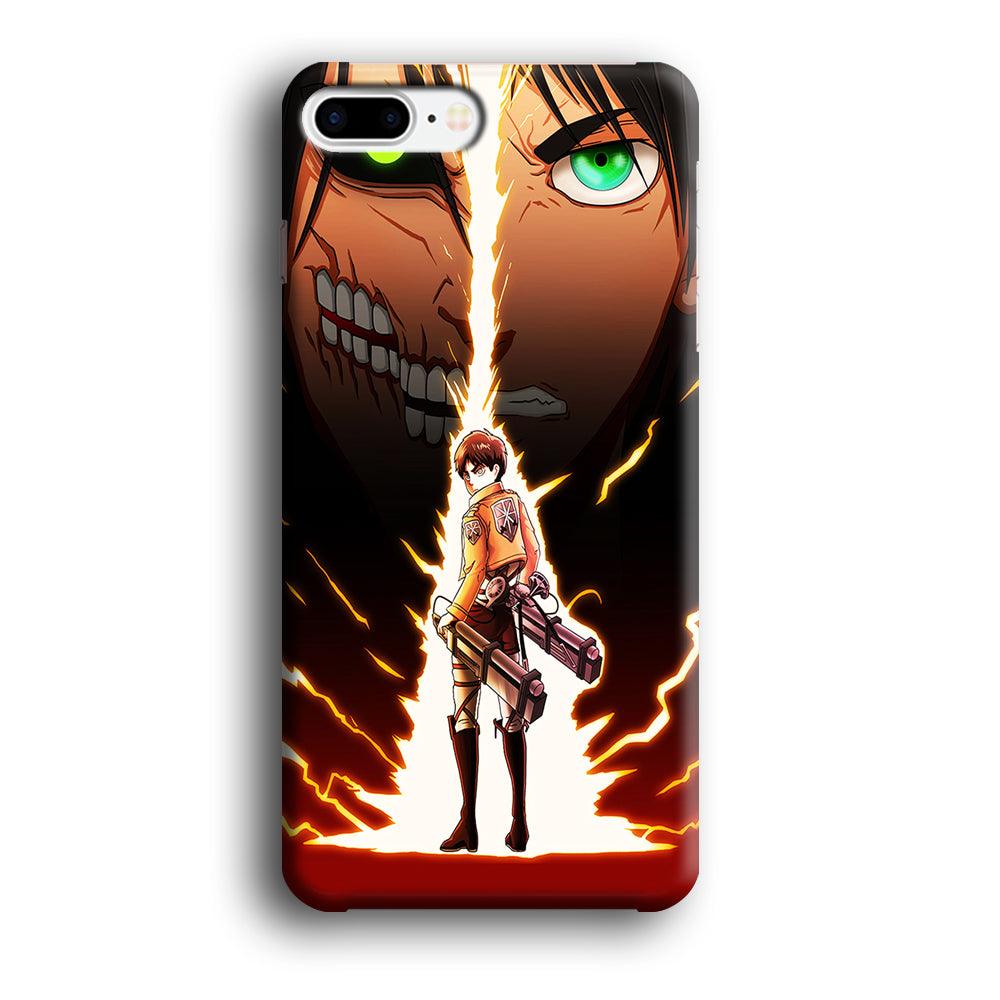 Eren Jeager Titan Shifter iPhone 7 Plus Case-Plastic / Full Wrap (3D Case)-Xtracase