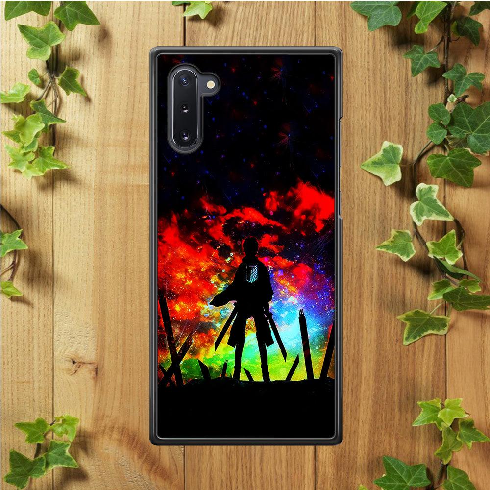 Eren Silhouette Shingeki No Kyojin Samsung Galaxy Note 10 Case-Plastic / Full Wrap (3D Case)-Xtracase