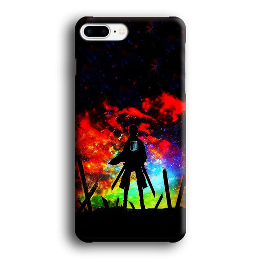 Eren Silhouette Shingeki No Kyojin iPhone 8 Plus Case-Plastic / Full Wrap (3D Case)-Xtracase