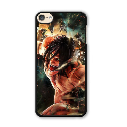Eren and Survey Corps Team iPod Touch 6 Case-Plastic / White (2D Case)-Xtracase