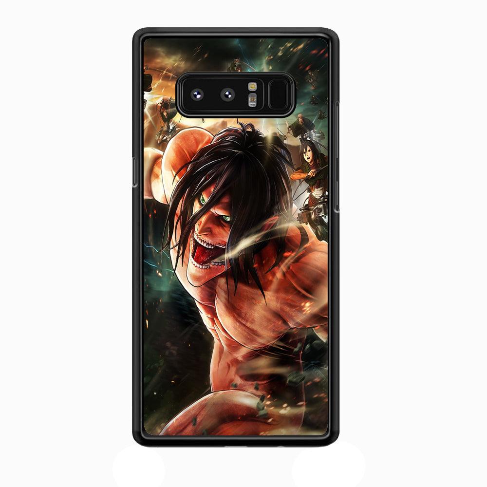 Eren and Survey Corps Team Samsung Galaxy Note 8 Case-Plastic / Full Wrap (3D Case)-Xtracase