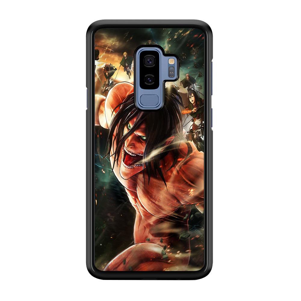 Eren and Survey Corps Team Samsung Galaxy S9 Plus Case-Plastic / Full Wrap (3D Case)-Xtracase