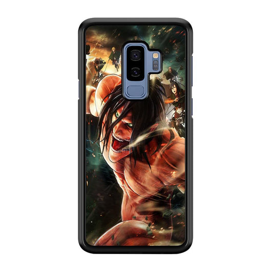 Eren and Survey Corps Team Samsung Galaxy S9 Plus Case-Plastic / Full Wrap (3D Case)-Xtracase