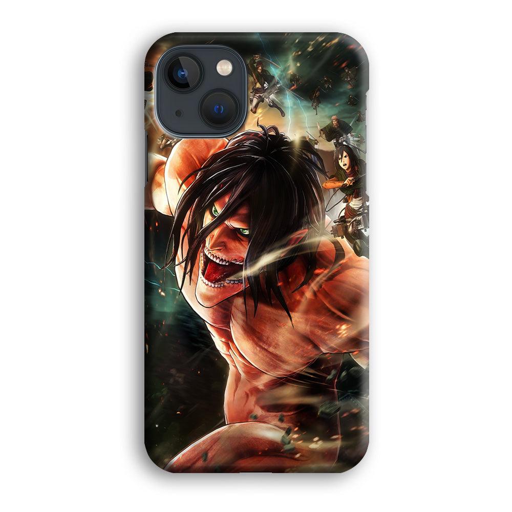 Eren and Survey Corps Team iPhone 13 Mini Case-Plastic / Full Wrap (3D Case)-Xtracase