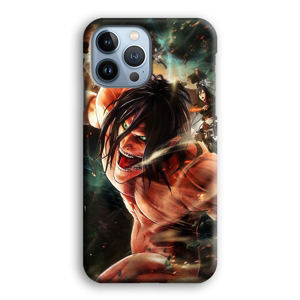 Eren and Survey Corps Team iPhone 13 Pro Case-Plastic / Full Wrap (3D Case)-Xtracase