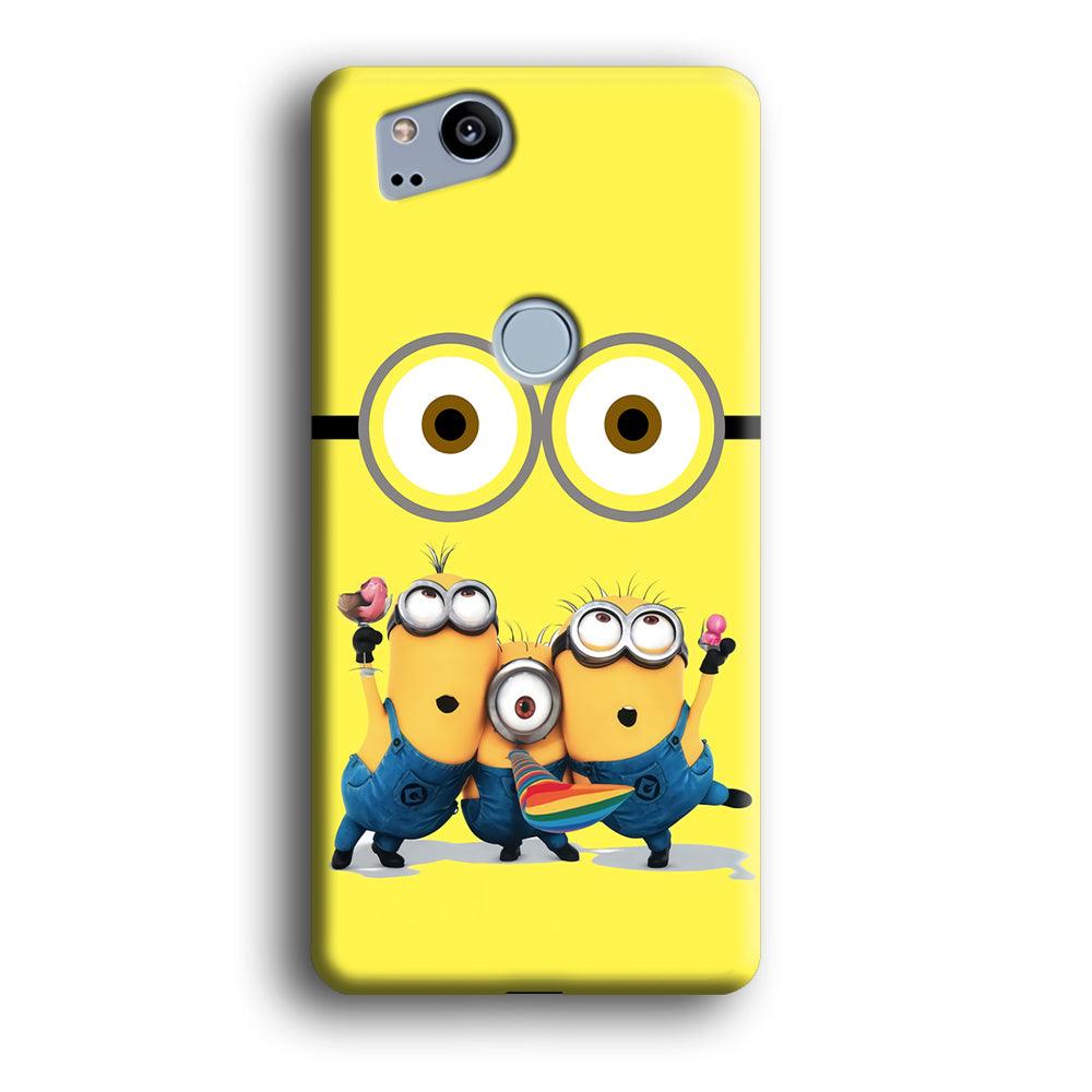 Eyes and Three Minions Google Pixel 2 3D Case-Xtracase