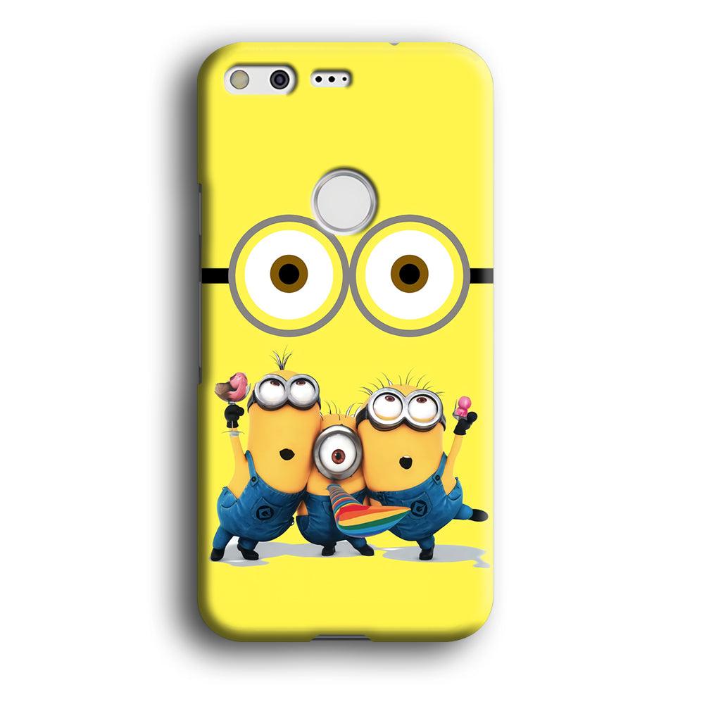 Eyes and Three Minions Google Pixel XL 3D Case-Xtracase
