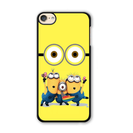 Eyes and Three Minions iPod Touch 6 Case-Plastic / Full Wrap (3D Case)-Xtracase