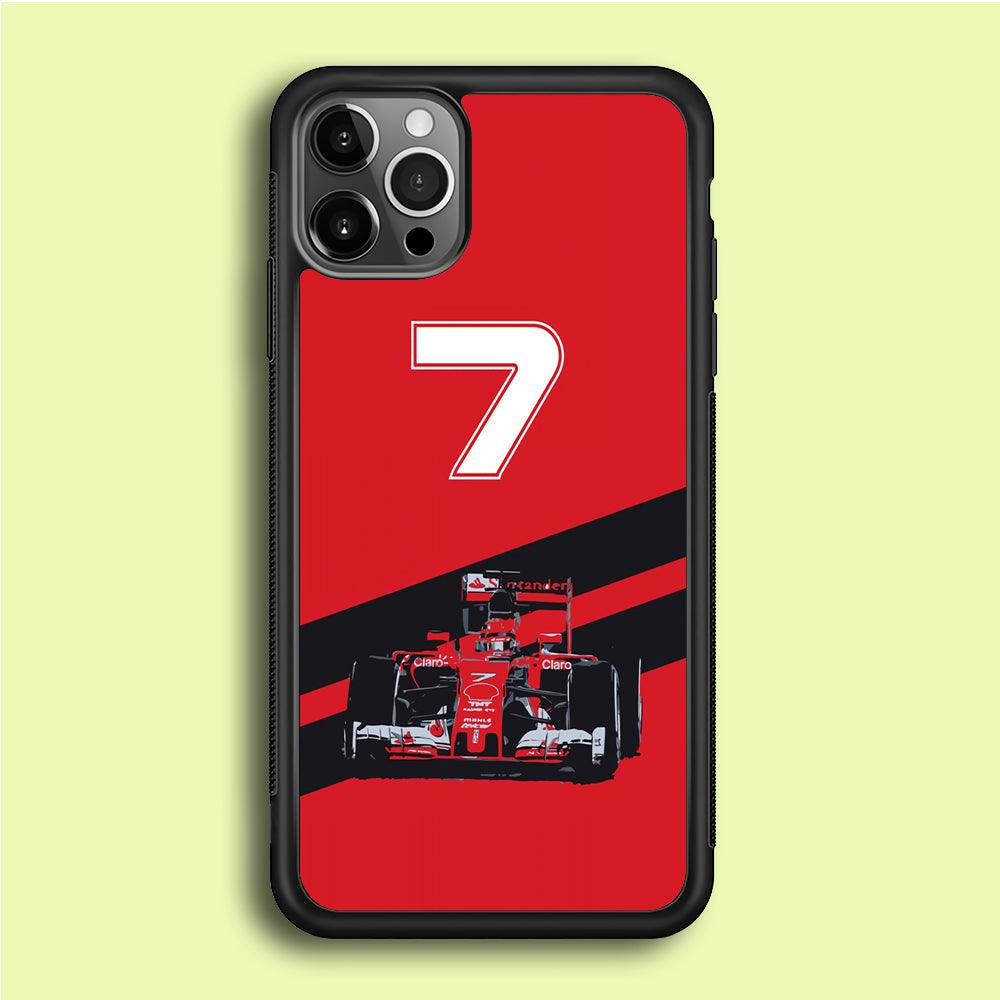 F1 Number Seven iPhone 12 Pro Case-Rubber / Black (2D Case)-Xtracase