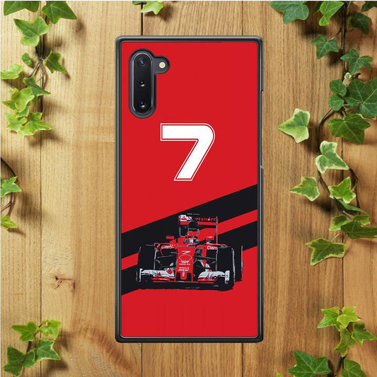 F1 Number Seven Samsung Galaxy Note 10 Case-Rubber / Black (2D Case)-Xtracase