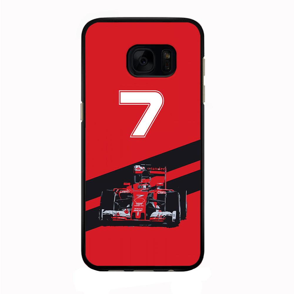 F1 Number Seven Samsung Galaxy S7 Edge Case-Rubber / Black (2D Case)-Xtracase