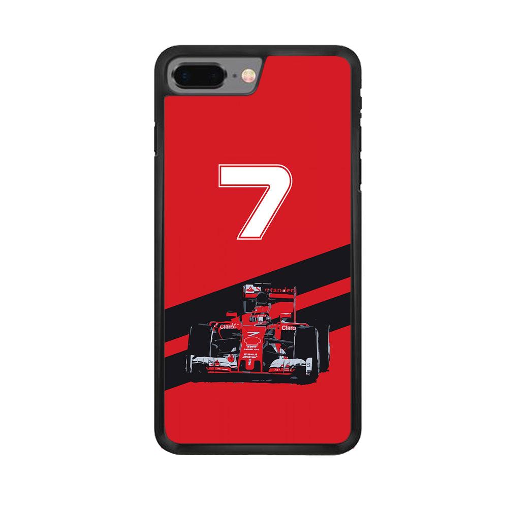 F1 Number Seven iPhone 8 Plus Case-Rubber / Black (2D Case)-Xtracase