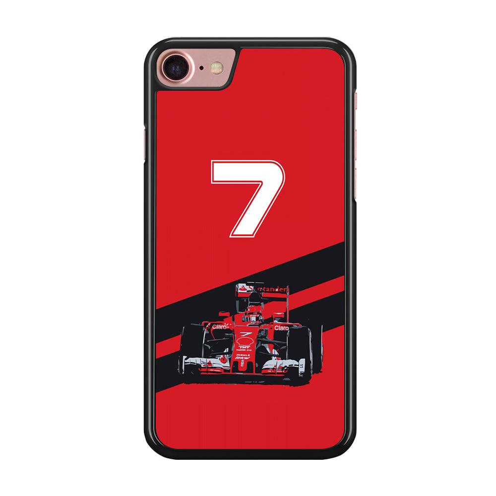 F1 Number Seven1 iPhone 8 Case-Rubber / Black (2D Case)-Xtracase