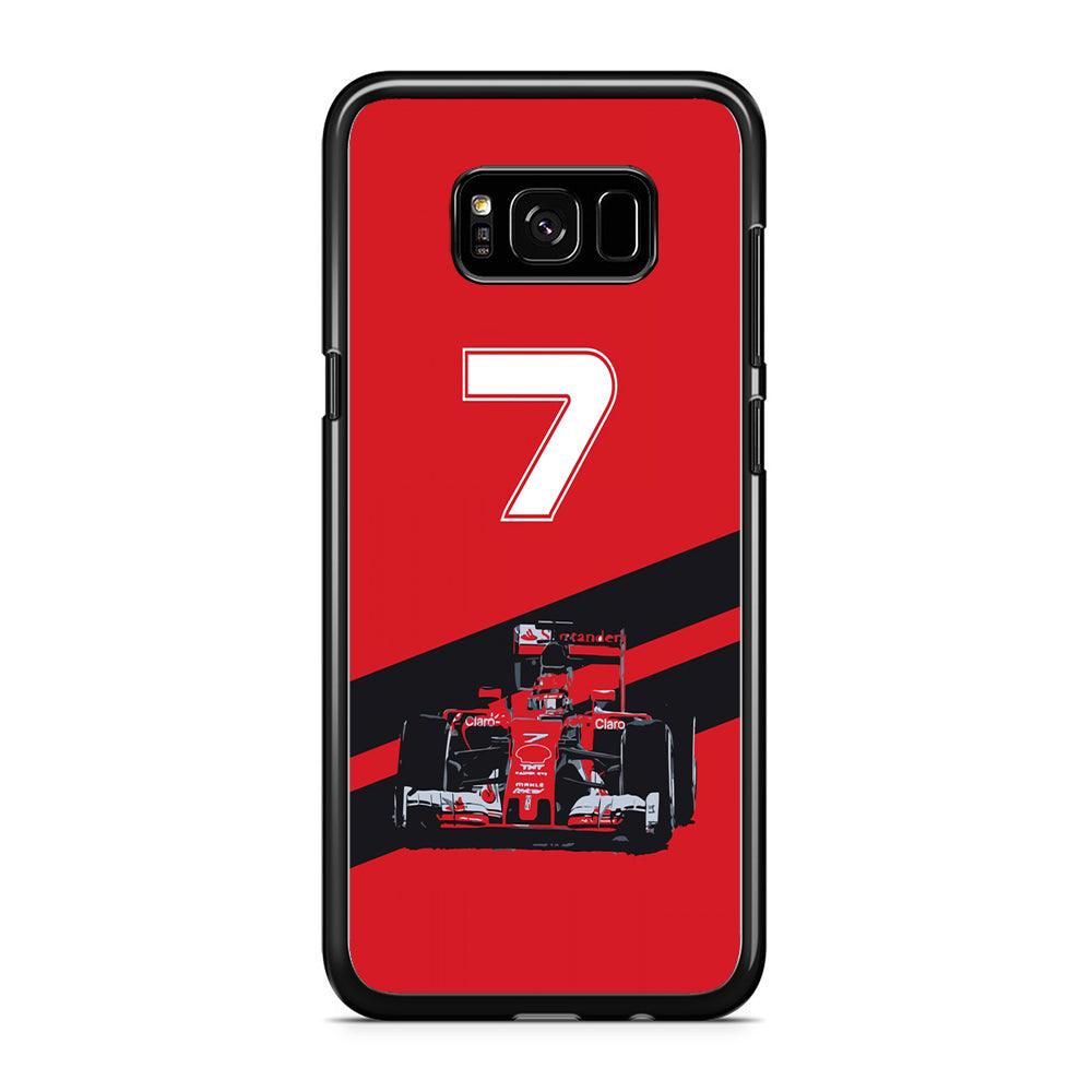 F1 Number Seven Samsung Galaxy S8 Case-Rubber / Black (2D Case)-Xtracase
