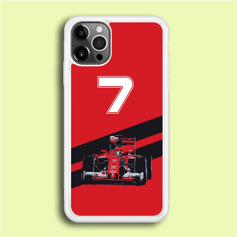 F1 Number Seven iPhone 12 Pro Case-Rubber / White (2D Case)-Xtracase