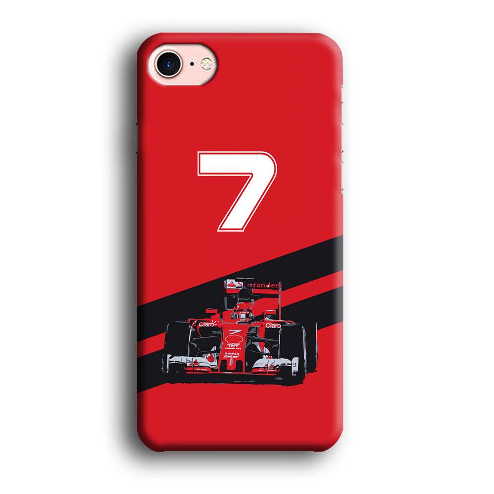 F1 Number Seven1 iPhone 8 Case-Plastic / Full Wrap (3D Case)-Xtracase