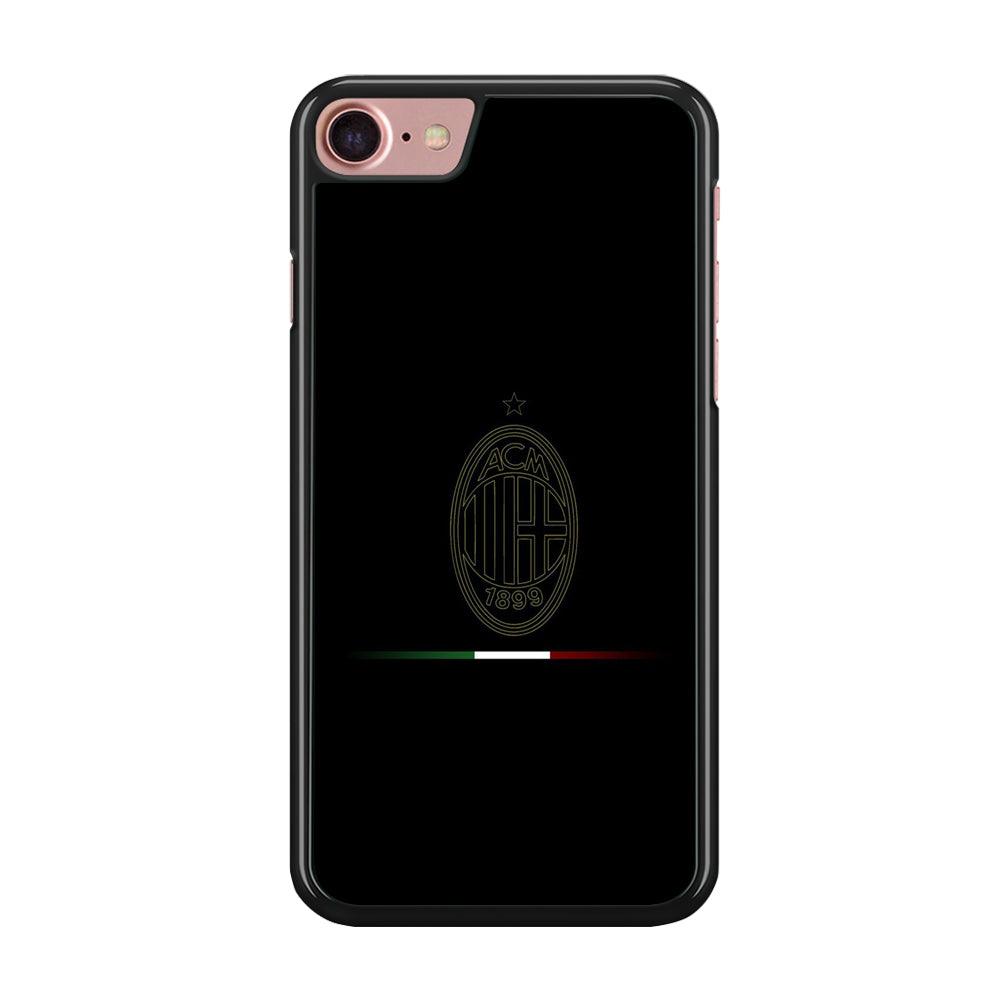 FB AC Milan iPhone SE 2020 Case-Rubber / Black (2D Case)-Xtracase
