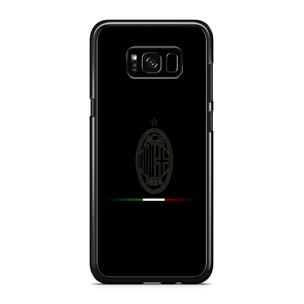FB AC Milan Samsung Galaxy S8 Case-Rubber / Black (2D Case)-Xtracase