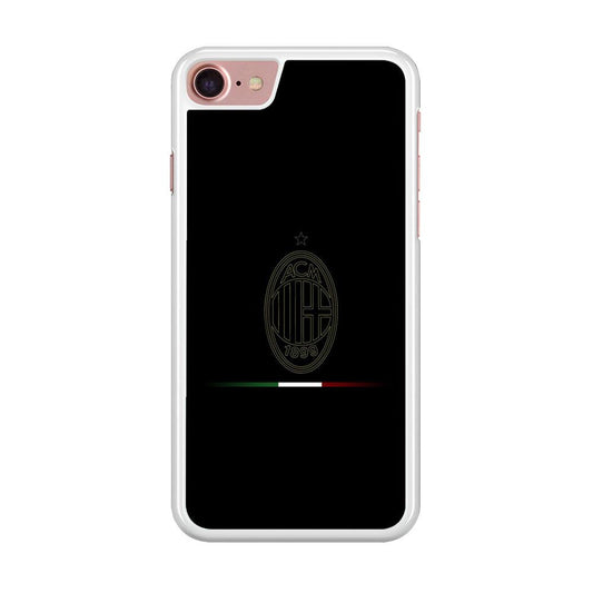 FB AC Milan iPhone SE 2020 Case-Rubber / White (2D Case)-Xtracase