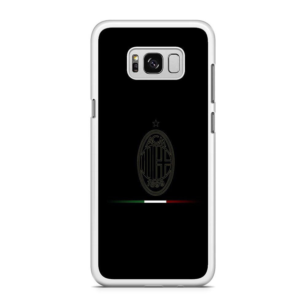 FB AC Milan Samsung Galaxy S8 Case-Rubber / White (2D Case)-Xtracase