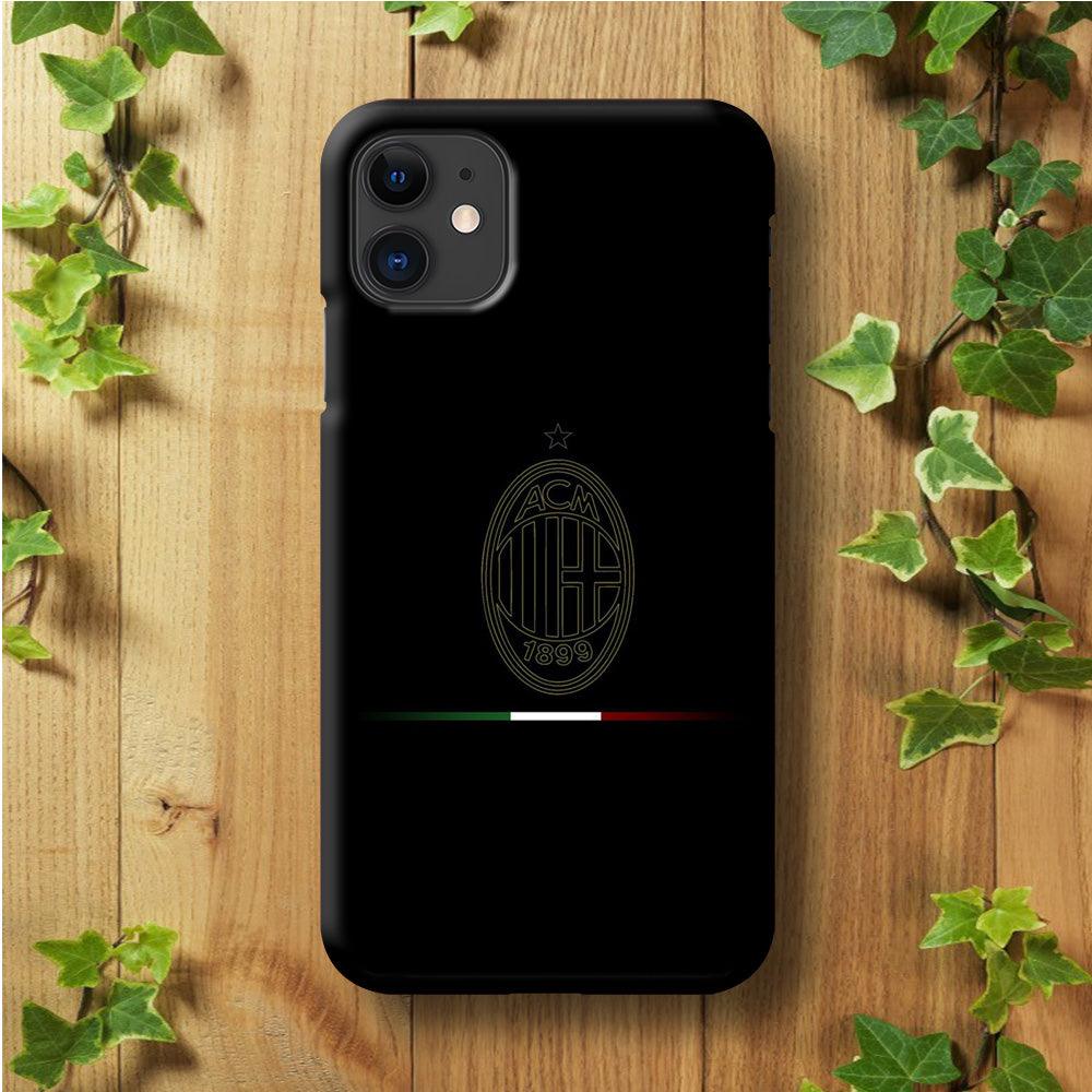 FB AC Milan iPhone 11 Case-Plastic / Full Wrap (3D Case)-Xtracase