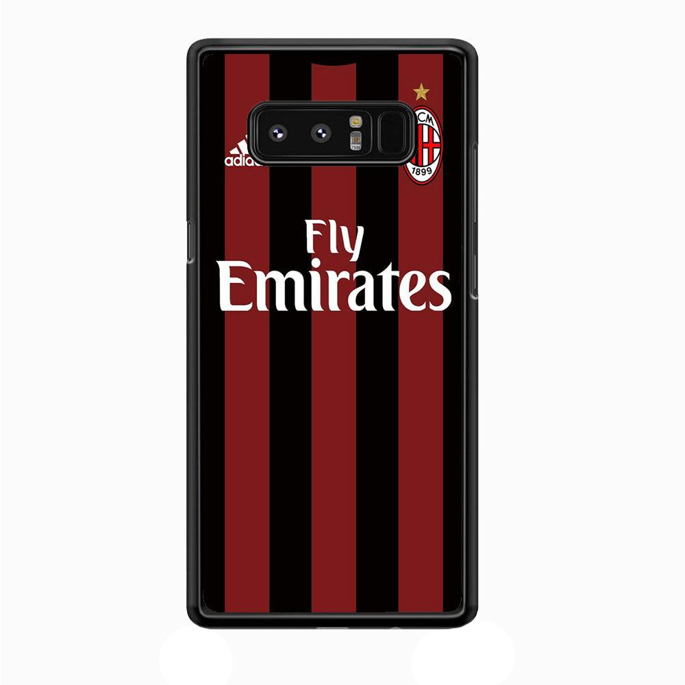 FB AC Milan Jersey Samsung Galaxy Note 8 Case-Plastic / Full Wrap (3D Case)-Xtracase