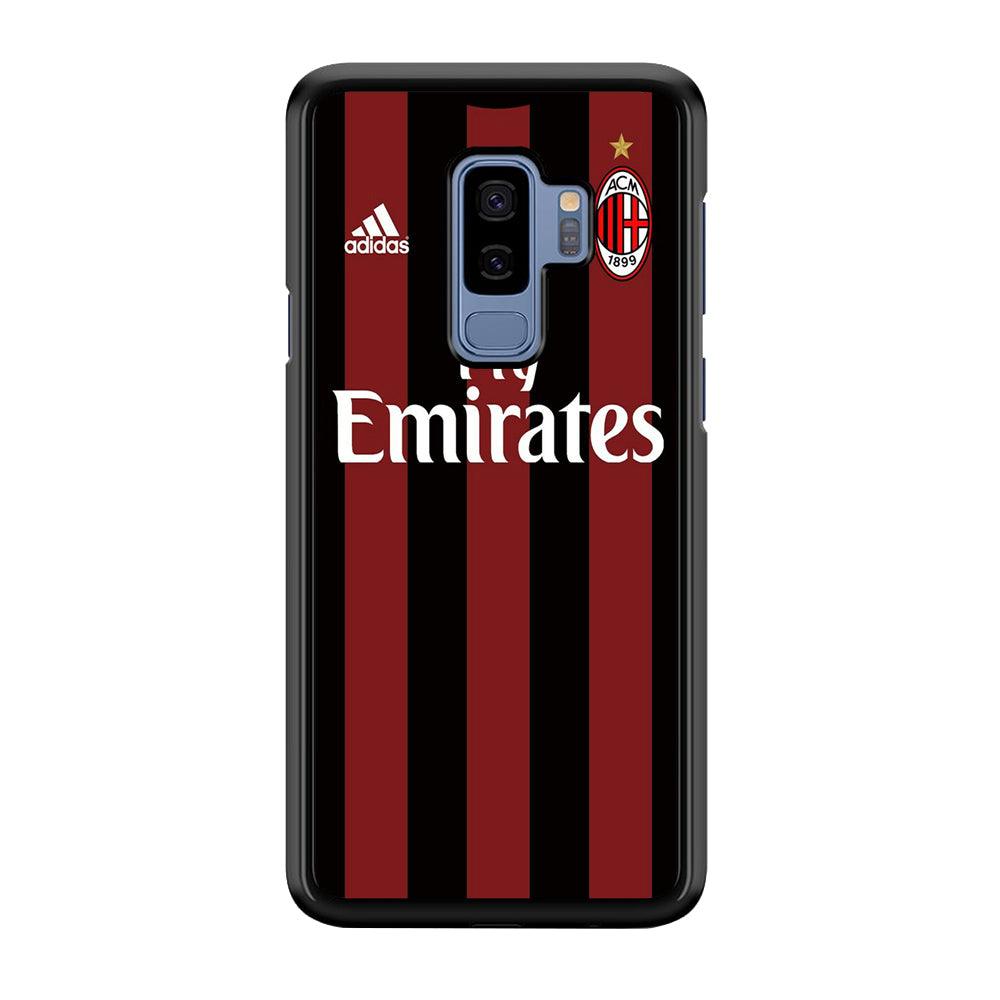 FB AC Milan Jersey Samsung Galaxy S9 Plus Case-Plastic / Full Wrap (3D Case)-Xtracase