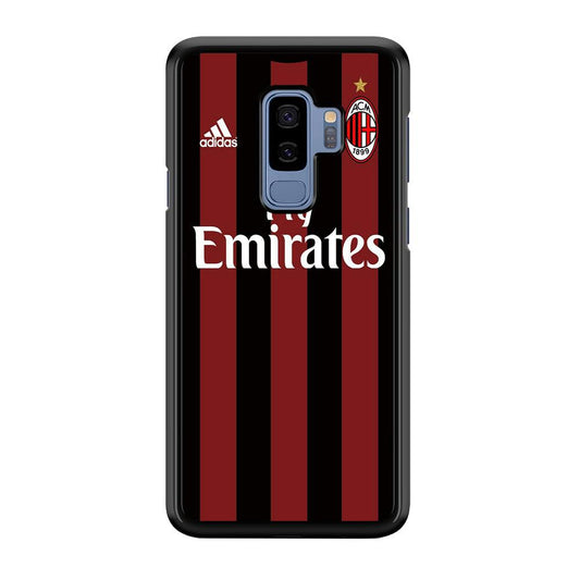FB AC Milan Jersey Samsung Galaxy S9 Plus Case-Plastic / Full Wrap (3D Case)-Xtracase